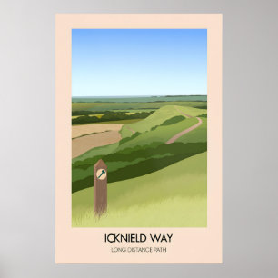 Icknield Way Hiking Trail Travel Poster