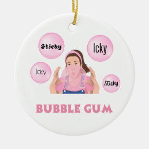 Icky Stick, Icky Stick Bubblegum Ms. RachOrnament  Ceramic Ornament