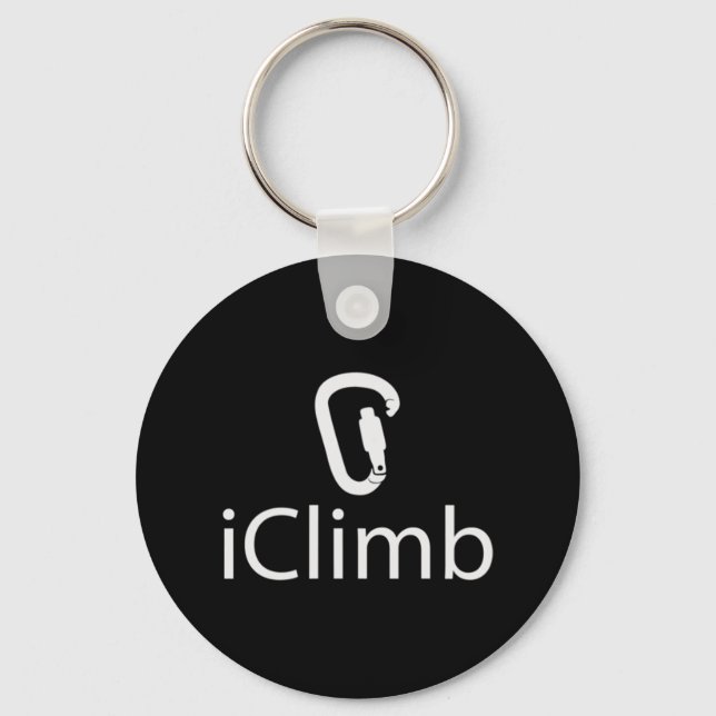 Iclimb  Fun Rock Climbing Cute Climber Humour  Keychain (Front)