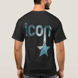 ICON Back Print T-Shirt Trend Abstract Blue Ocean