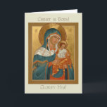 Icon Christmas Card<br><div class="desc">The first ode of the Canon for the Nativity of Christ is printed on the inside of the card.</div>