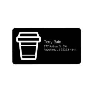 Icon Coffee or Latte Cup To-Go Label