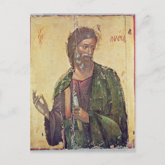 Icon depicting St. Andrew Postcard (Front)