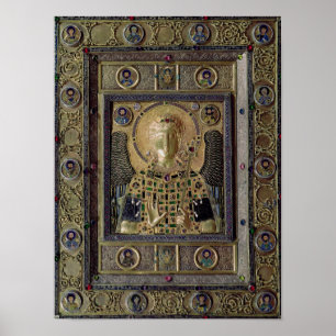 Icon depicting the Archangel Michael Poster
