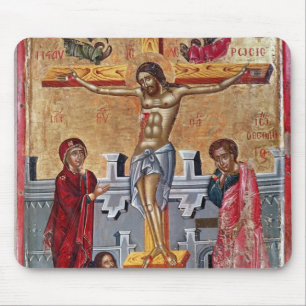 Icon depicting the Crucifixion, 1520 Mouse Pad