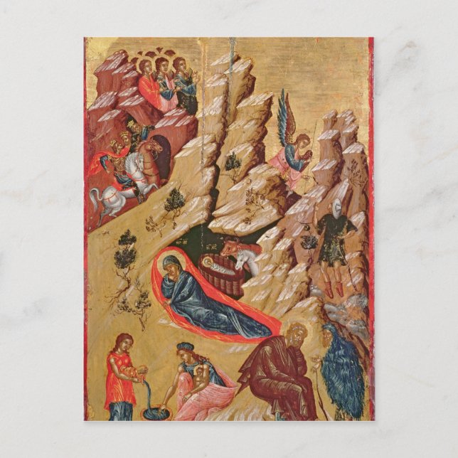 Icon depicting the Nativity Postcard (Front)