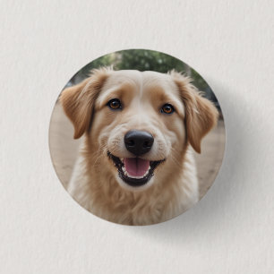 Icon: dog smile 1 inch round button
