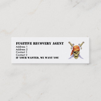 icon, Fugitive Recovery Agent, Address 1, Addre... Mini Business Card