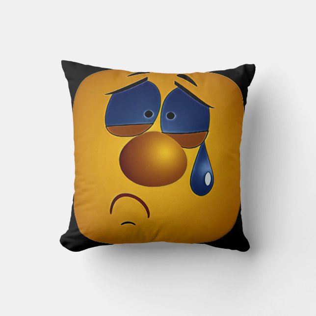 icon - I'm crying - Throw Pillow (Front)
