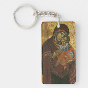 Icon known as the 'Virgin of Tsar Dushan', c.1350 Keychain