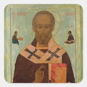 Icon of St. Nicholas Square Sticker