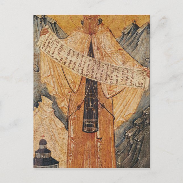 Icon of St. Sabas of Jerusalem, 1572 Postcard (Front)