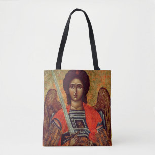 Icon of the Angel Michael, Greek, 18th century Tote Bag
