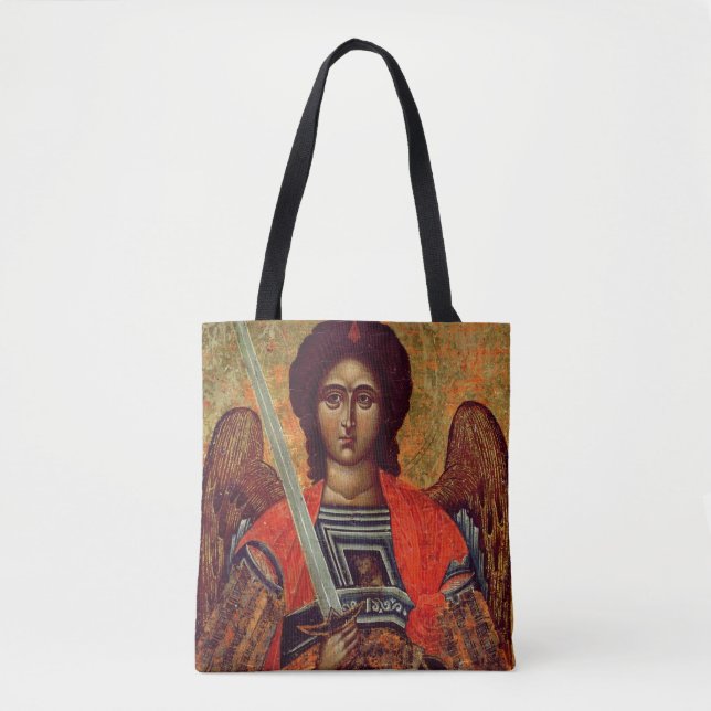 Icon of the Angel Michael, Greek, 18th century Tote Bag (Front)