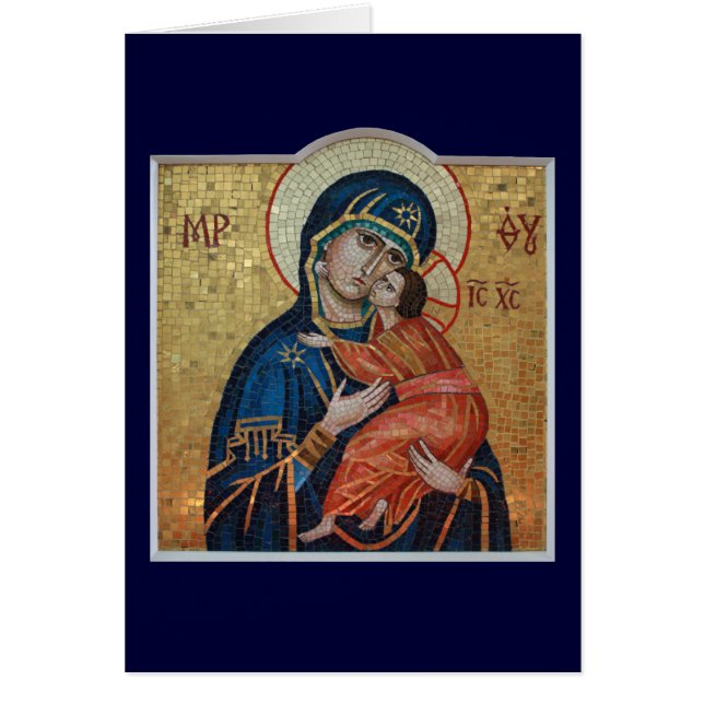 Icon of the Theotokos (blank on right) card (Front)