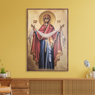Icon of the Virgin Mary Canvas Print