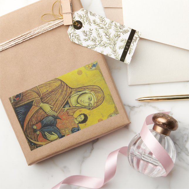 Icon of Virgin Mary  Photo Print Sticker (Gifting)