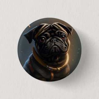 Icon: pug 1 inch round button