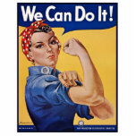 Icon Rosie the Riveter Women's Role Model WPA Photo Sculpture Ornament<br><div class="desc">Rosie the Riveter "We Can Do It!" was a cultural icon of America during World War II, representing the women who worked in factories and shipyards during World War II war effort, many of whom produced munitions and war supplies. These women sometimes took entirely new jobs replacing the male workers...</div>
