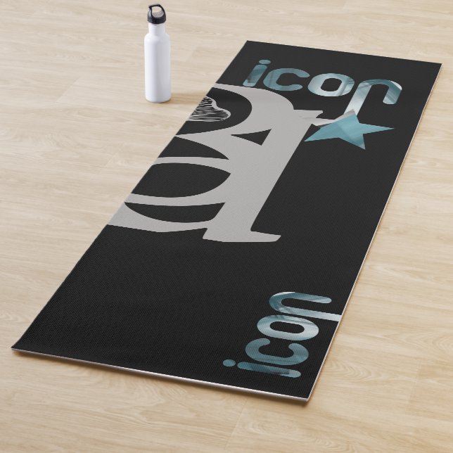 ICON Yoga Mat Fitness Abstract Art Blue Ocean (In Situ)