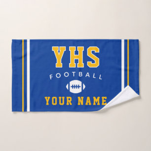 Icône de football, nom personnalisé et école, cade