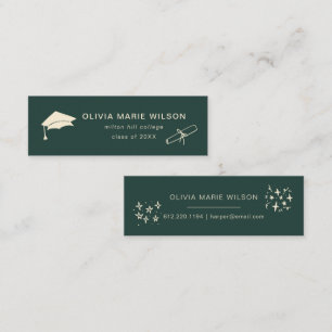 Icône de graduation minimaliste Nom de la carte Fo