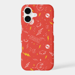 Icône de la foudre Flash et motif doodle