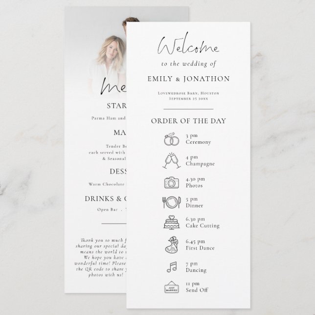 Icône de programme de photos avec menu Mariage (Devant / Derrière)