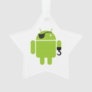 Icône de robot Android en pirate