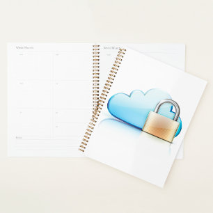 Icône de stockage cloud sécurisé avec cadenas