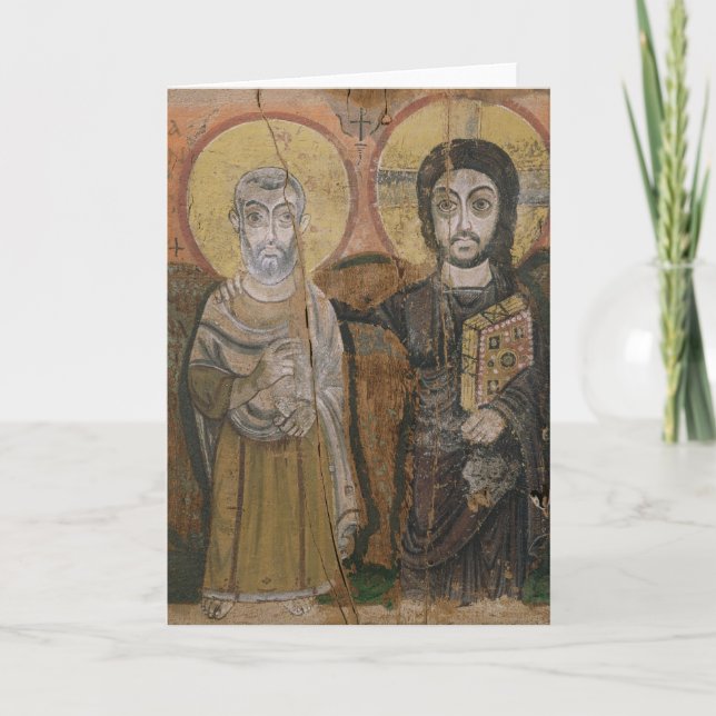 Icône dépeignant Abbott Mena avec le Christ (Devant)