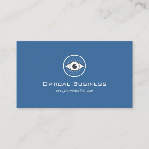 Icône Oeil simple Vintage Bleu Carte de visite opt