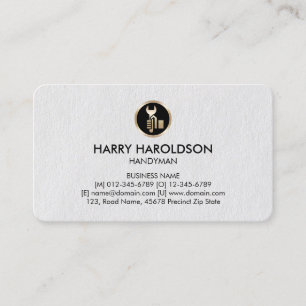 Icône Outil main simple Carte de visite Handyman