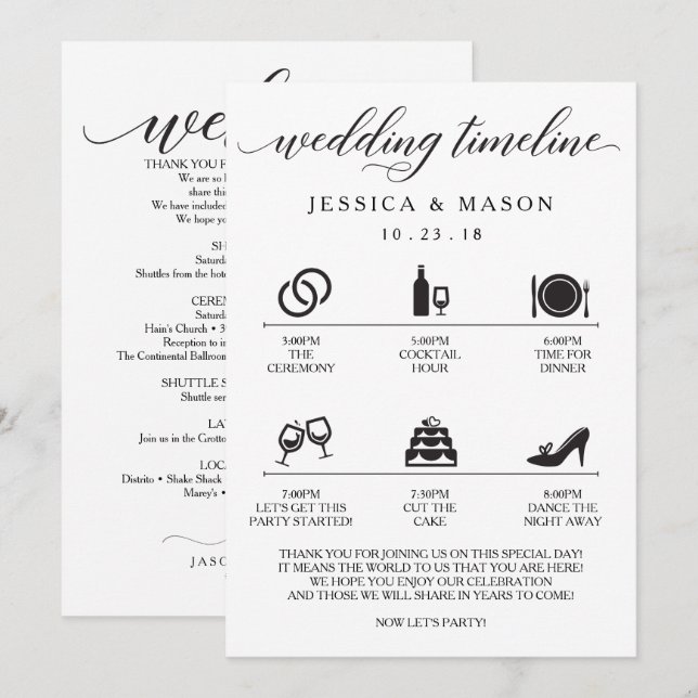 Icône Programme de Mariage et Accueil de Mariage (Devant / Derrière)