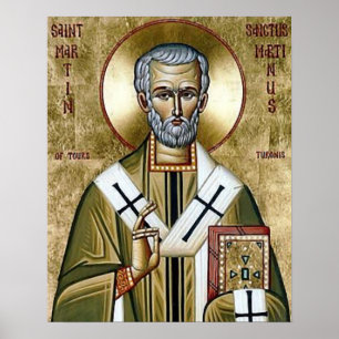 Icône St Martin de Tours Poster
