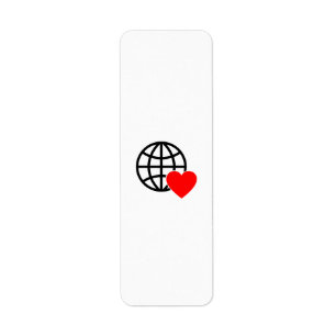 Icône World Love Globe   Coeur Terre Design été