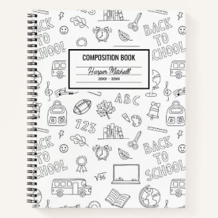 Icônes de l'école Carnet de composition personnali