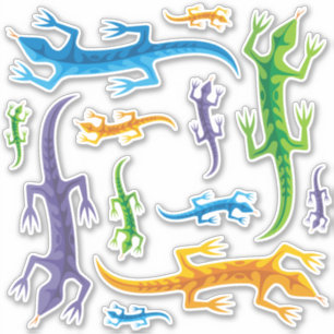 Icônes de Lizard Tribal Set Sticker