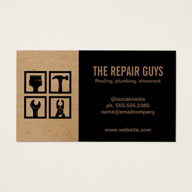 Icônes de réparation à domicile | Handyman (Devant)