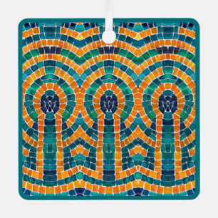 Icônes d'or MOSAIC Carré en métal ornement