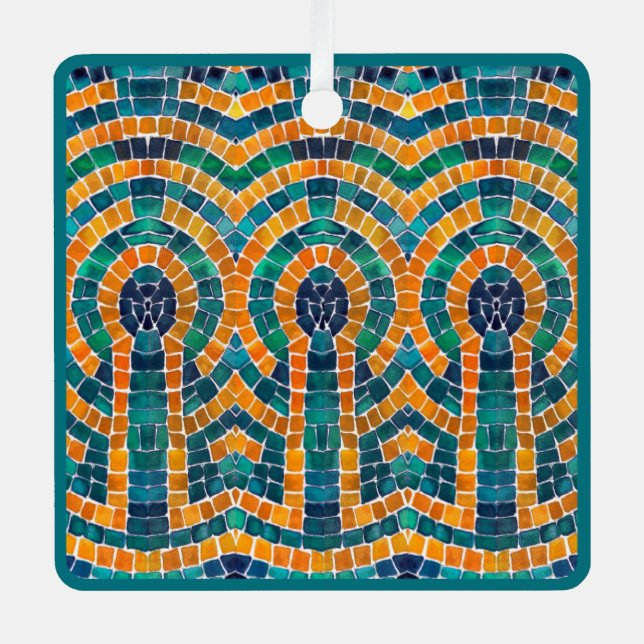 Icônes d'or MOSAIC Carré en métal ornement (Recto)