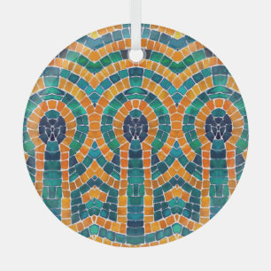 Icônes d'or MOSAIC Cercle de verre ornement