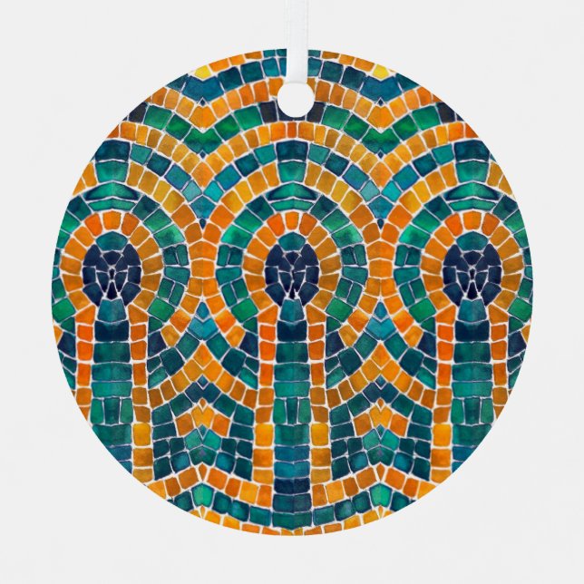 Icônes d'or MOSAIC Cercle métallique Ornement (Recto)