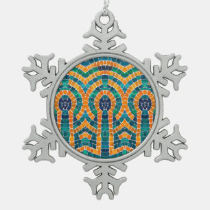 Icônes D'OR MOSAIC Pewers Snowflake Ornement