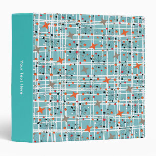 Iconic 1950's Atomic Starburst Retro Design Binder