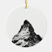 Iconic Alpine Mountain Matterhorn in Black Mug
