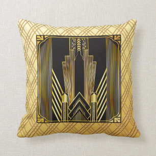 Iconic Art Deco Throw Pillow