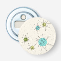 Iconic Atomic Starbursts Button Bottle Opener