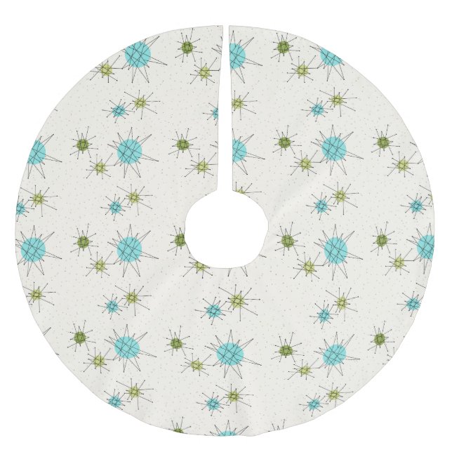 Iconic Atomic Starbursts Christmas Tree Skirt (Front)