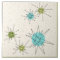 Iconic Atomic Starbursts Large Ceramic Tile